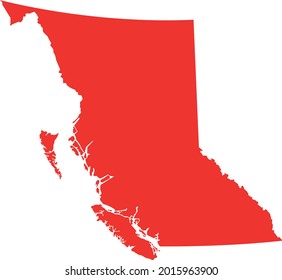 vector illustration of British Columbia map