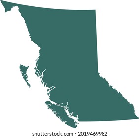 Vektorgrafik der Karte von British Columbia