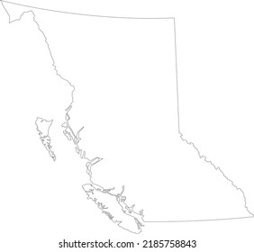 Vector Illustration British Columbia Map Stock Vector (Royalty Free ...