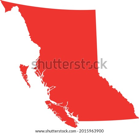 vector illustration of British Columbia map