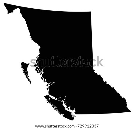 vector illustration of British Columbia map Stockfoto © 
