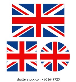 vector illustration of British flags