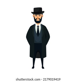 Vector Illustration British Man In Classic Fashion Style