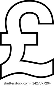 vector illustration of British pound sign
