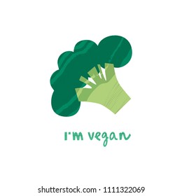 Vector illustration of broccoli