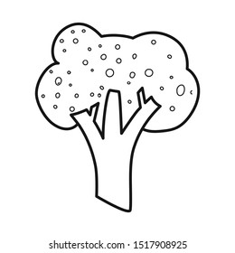 Vector illustration of broccoli and cabbage symbol. Graphic of broccoli and doodle stock symbol for web.