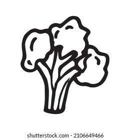 
Vector illustration of broccoli in doodle style