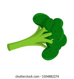 Vector illustration of broccoli and green symbol. Set of broccoli and product stock vector illustration.