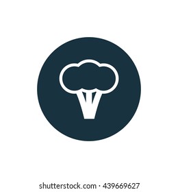 Vector illustration of broccoli icon