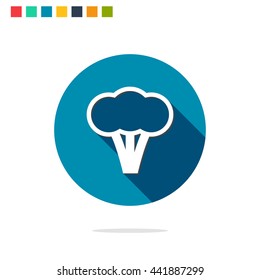 Vector illustration of broccoli icon