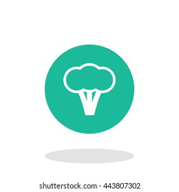 Vector illustration of broccoli icon