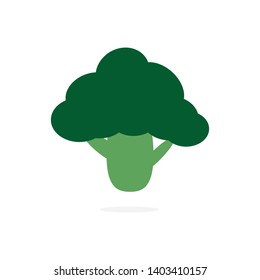 Vector illustration of broccoli icon on white background