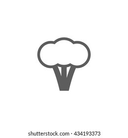 Vector illustration of broccoli icon on white background