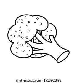 Vector illustration of broccoli and nutrition logo. Web element of broccoli and plant vector icon for stock.