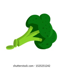 Vector illustration of broccoli and product logo. Graphic of broccoli and crop vector icon for stock.