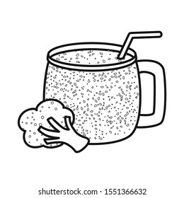 Vector illustration of broccoli and smoothie logo. Web element of broccoli and summer stock vector illustration.