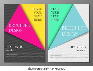 Vector illustration of  brochure cover abstract design template 