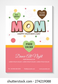 Vector illustration of a Brochure for Happy Mother's Day.