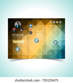 Vector Illustration of Brochure Layout Design Template.