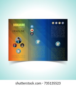 Vector Illustration of Brochure Layout Design Template.