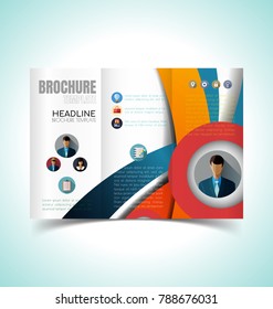 Vector Illustration of Brochure Layout Design Template.