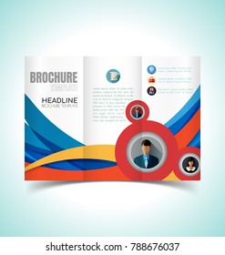 Vector Illustration of Brochure Layout Design Template.