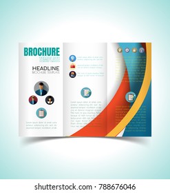 Vector Illustration of Brochure Layout Design Template.