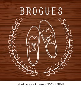 Vector illustration of brogues