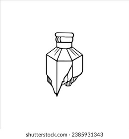 vector illustration of broken bottle