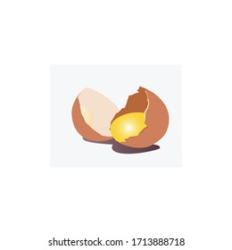 vector illustration of broken egg for your ideas or creativity.