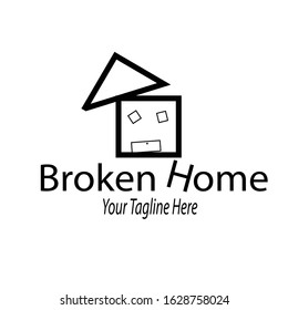 Vector Illustration Broken Home logo