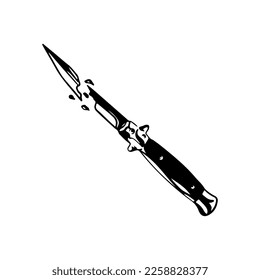 vector illustration of broken knife concept