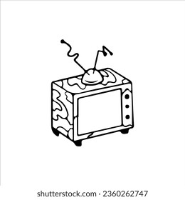 Vektorgrafik eines kaputten Fernsehers