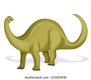 Vector Illustration Of Brontosaurus. Eps10.