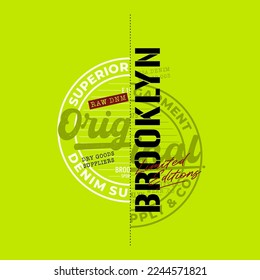 Vector illustration Brooklyn street WEAR. Sport typography, t-shirt graphics, poster, banner, flyer, print and postcard 