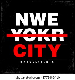 Vector illustration Brooklyn.Typography, t-shirt graphics, poster, print, banner, flyer, postcard