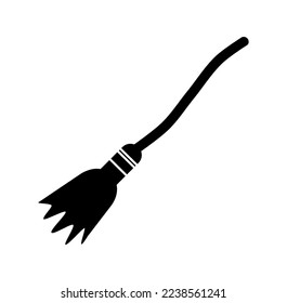 vector illustration of broom icon or clean icon on white background