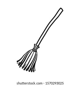 Vector illustration of broom and tool logo. Graphic of broom and panicle stock vector illustration.