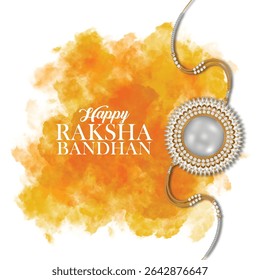 Vector illustration of brother and sister for happy raksha bandhan celebration card