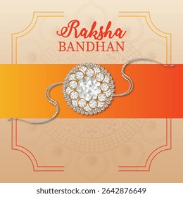 Vector illustration of brother and sister for happy raksha bandhan celebration card