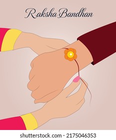 Vector illustration of brother sister in Raksha Bandhan 
