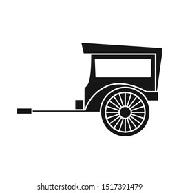 Vector illustration of brougham and old logo. Web element of brougham and wagon vector icon for stock.