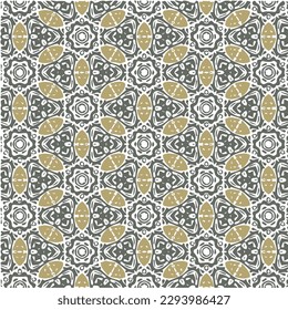 Ilustración vectorial del Resumen Marrón Mandala o Ikat Texture Patrón sin inconvenientes para fondo de papel tapiz.
