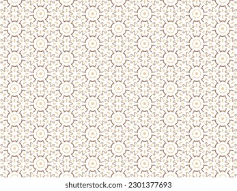 Ilustración vectorial del Resumen Marrón Mandala o Ikat Texture Patrón sin inconvenientes para fondo de papel tapiz.
