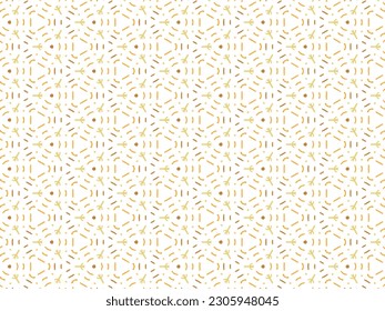 Vector Illustration of Brown Abstract Mandala or Ikat Texture Seamless Pattern for Wallpaper Background.
