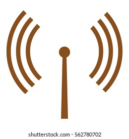 Vector Illustration with Brown Antenna Icon
