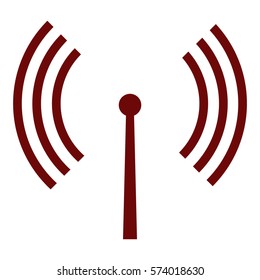 Vector Illustration of Brown Antenna Icon
