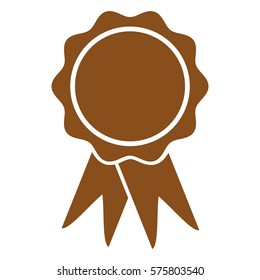 Vector Illustration of Brown Badge Icon
