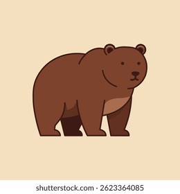 Vector illustration of a brown bear