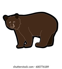 Vector illustration of brown bear